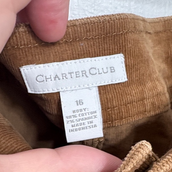 Charter Club Brown corduroy A-Line Skirt - Picture 4 of 4